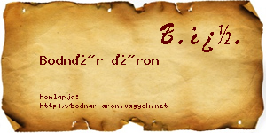 Bodnár Áron névjegykártya